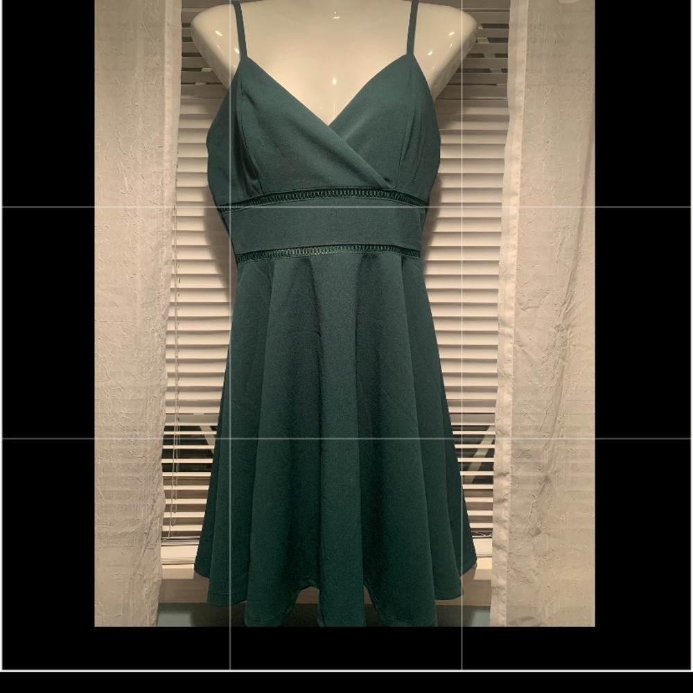 Green Strappy Skater Dress